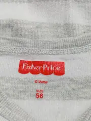 Vorschaubild 3 von FISHER-PRICE Baby Body Gr. 56 Grau Gestreift Langarm Baumwolle