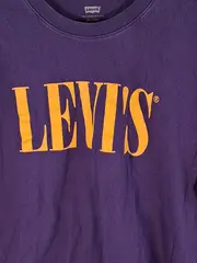 Vorschaubild 2 von Herren T-Shirt Logo Print Lila Orange Gr. M Relaxed Fit