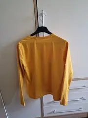 Vorschaubild 2 von Langarmshirt Kinder Gelb Schriftzug Gr. 164 Casual Baumwolle