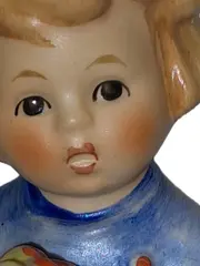 Vorschaubild 2 von Mädchen mit Blumenstrauß Dekofigur Porzellan Blau Klassisch 9cm