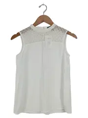 Vorschaubild 1 von Damen Bluse mit Spitze Gr. 32/XXS Weiß Feminin