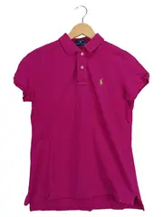 Vorschaubild 1 von Damen Poloshirt Pink Gr. 38/M Baumwolle Preppy