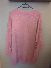 Vorschaubild 4 von Damen Pullover Gr. 42, XL Rosa Weihnachtspullover Glitzer Schneeflocken
