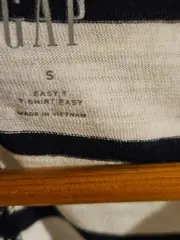 Vorschaubild 5 von Damen T-Shirt Gr. S gestreift weiß Baumwolle Kurzarm Logo Print