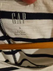 Vorschaubild 4 von Damen T-Shirt Gr. S gestreift weiß Baumwolle Kurzarm Logo Print