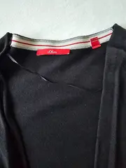 Vorschaubild 3 von Damen Strickjacke Schwarz Gr. 44 XXL Basic Viskose Baumwolle