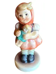 Vorschaubild 1 von Mädchen mit Puppe Künstlerpuppe Nostalgisch Mehrfarbig 8.5 cm