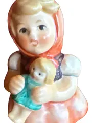 Vorschaubild 2 von Mädchen mit Puppe Künstlerpuppe Nostalgisch Mehrfarbig 8.5 cm