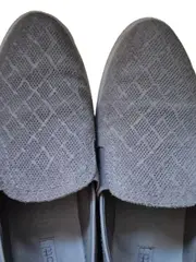 Vorschaubild 4 von Damen Slipper Grau Leder Strukturmuster Slip-On Gr. 37