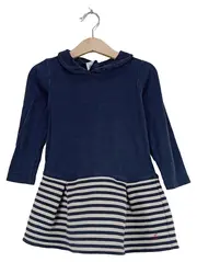 Vorschaubild 1 von Mädchen Kleid Gr. 95/98 Blau Maritim Gestreift Langarm