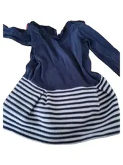 Vorschaubild 5 von Mädchen Kleid Gr. 95/98 Blau Maritim Gestreift Langarm