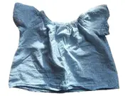 Vorschaubild 3 von Baby Mädchen Top Bluse Gr. 74 Blau Weiß Gestreift Rüschen