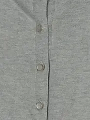 Vorschaubild 4 von Strickjacke Damen Gr. 32/34 XS Grau Kurzarm Cardigan