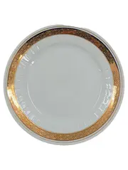 Vorschaubild 1 von Kuchenteller Weiß Goldrand Keramik 19 cm Klassisch
