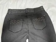 Vorschaubild 3 von Melanie Mom Jeans Damen Grau L32 Nieten Strass Gr. 42 XL