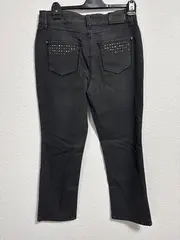 Vorschaubild 7 von Melanie Mom Jeans Damen Grau L32 Nieten Strass Gr. 42 XL