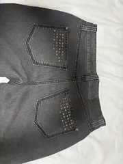 Vorschaubild 9 von Melanie Mom Jeans Damen Grau L32 Nieten Strass Gr. 42 XL