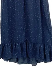 Vorschaubild 4 von BENETTON Freizeitkleid Damen Gr. 36 S Blau Punkte Rüschen Midikleid