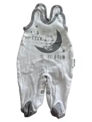 Vorschaubild 1 von Baby Body Strampler Gr. 56 Weiß Bär Sterne Baumwolle