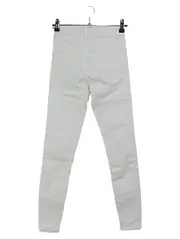 Vorschaubild 2 von Damen Skinny Fit Jeans Gr. 34/XS Weiß mit Glitzerstreifen