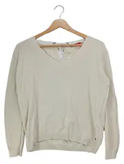 Vorschaubild 1 von Damen Pullover Gr. 36/S Beige Strukturmuster Schleife Langarm