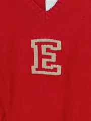 Vorschaubild 3 von Kinder Pullunder Gr. 128 Rot Preppy Strickweste mit E Applikation