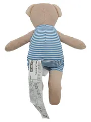 Vorschaubild 2 von FABLER BJÖRN Teddybär Kuscheltier Beige Gestreift Herz 24cm Baby