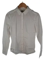 Vorschaubild 1 von Damen Hemdbluse Langarm Weiß Gr. 36 S Business Baumwolle