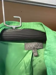 Vorschaubild 3 von Leichte Jacke Damen Gr. 50 Grün Leinen Casual Sommer