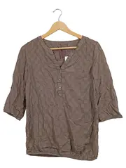 Vorschaubild 1 von Damen Bluse Gr. M Braun Kariert 3/4-Arm Casual