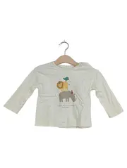 Vorschaubild 1 von Kinder Langarmshirt Tiermotiv Gr. 74 Weiß Baby Shirt