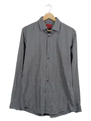 Vorschaubild 1 von Herren Hemd Slim Fit Gr. 40 Grau Kariert Langarm Business