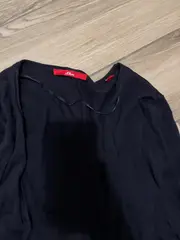 Vorschaubild 3 von Damen Strickjacke Cardigan Gr. 44 Blau Langarm Viskose