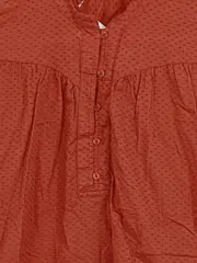 Vorschaubild 2 von Damen Bluse Gr. S Orange Baumwolle Strukturmuster Langarm