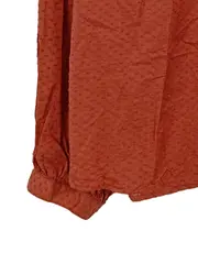 Vorschaubild 4 von Damen Bluse Gr. S Orange Baumwolle Strukturmuster Langarm