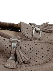 Vorschaubild 2 von Damen Slipper Mokassins 36.5 Beige Lochmuster Quasten Casual