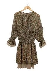 Vorschaubild 2 von Freizeitkleid Damen 38/M Mehrfarbig Blumenmuster Bohemian Vintage