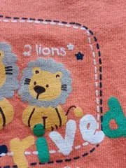 Vorschaubild 4 von Baby T-Shirt Gr. 62 Orange Löwen Motiv Baumwolle