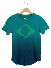 Vorschaubild 1 von Damen Sport T-Shirt Brasilien Flagge Gr. 36 Petrol