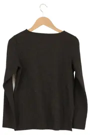 Vorschaubild 2 von Damen Pullover Basic Grau Meliert Gr. 34/XS Langarm