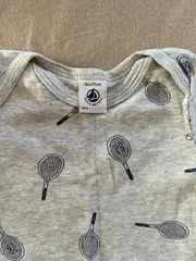 Vorschaubild 4 von Baby Body Gr. 80 Baumwolle Kurzarm Grau Grafisch Logo