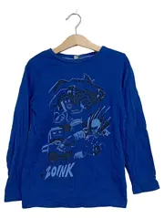 Vorschaubild 1 von Kinder Jungen Langarmshirt Gr. 116/122 Blau Roboter Print