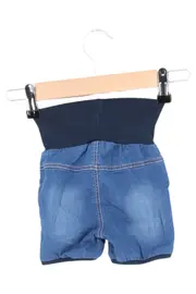 Vorschaubild 2 von Kinder Shorts Gr. 62 Blau Uni Baumwolle Casual Rippstrick