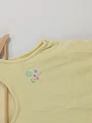 Vorschaubild 5 von Kinder Top Gr. 164 Gelb Frucht-Applikation Baumwolle Ärmellos