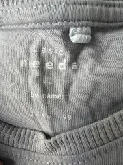 Vorschaubild 4 von Langarmshirt Kinder Gr. 98 Grau Basic Brusttasche Baumwolle