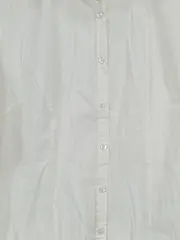 Vorschaubild 2 von BENETTON Damen Hemdbluse Gr. 36/S Weiß Basic Langarm Baumwolle