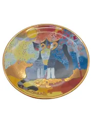 Vorschaubild 1 von Sammelteller Romantico R. Wachtmeister Zwei Katzen Porzellan Gold
