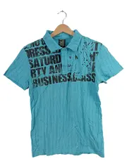 Vorschaubild 1 von Herren Poloshirt Türkis Gr. L Kurzarm Print Business Class