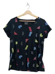 Vorschaubild 1 von EDC Damen T-Shirt XL Schwarz Modern mit geometrischem Muster