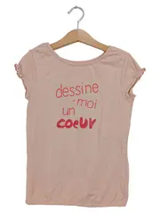 Vorschaubild 1 von T-Shirt Kinder Mädchen Rosa Herz Motiv Gr. 128 Charmant